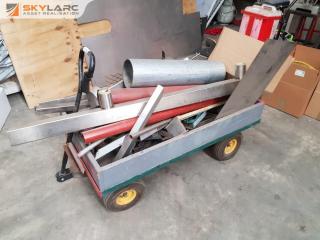 Trolley with Handy Mans Lot of Steel