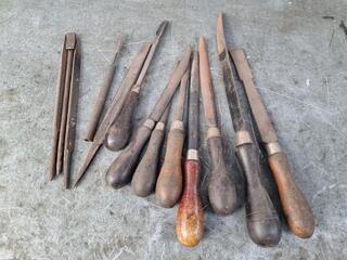Assorted Vintage Bearing Scraper Hand Tools