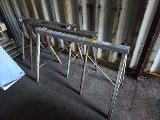 3 x Steel Saw Horses 