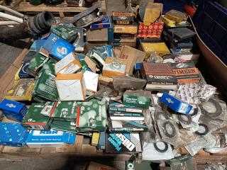 Pallet of Assorted Bearings, Sleeves and Oil Seals