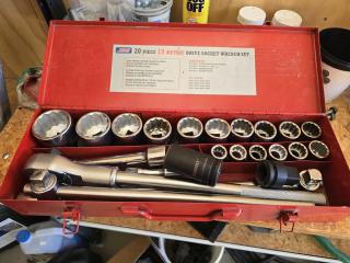JBS 20 Piece 19mm Metric Drive Socket Wrench Set