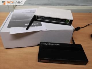 TP-Link 150Mbps Wireless Lite N Access Point & Digitech 2-Way HDMI Splitter