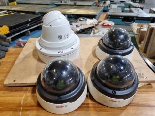 4x IP Network Dome Security Cameras by Bosch and Hikvision