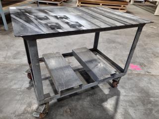 Heavy Duty Workshop Steel Table Trolley