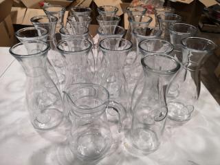 26x 1-Litre Glass Jugs Pitchers
