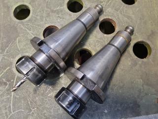 2x CAT50 Tool Holders NT50-ER40-65