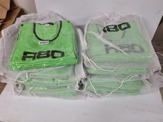 100x R80 Green Mesh Training Bibs, Size M