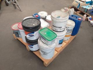Pallet Of Assorted Coatings, Primers and Adhesives