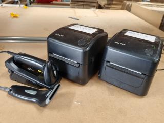 2x Sato Barcode Printers + 2x Barcode Readers