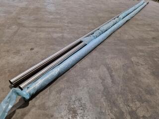 316 & 304 Grade Stainless Steel Pipes, 3x 6-metre, 76mm dia lengths