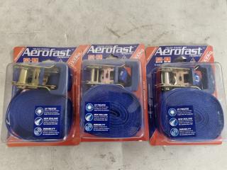 3x Aerofast 1000kg  Ratchet Tiedowns Kits