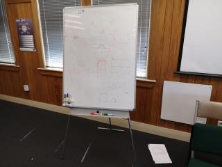 Portable Office Whiteboard w/ Folding Stand