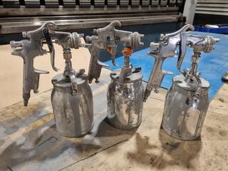 3x Arco Air Suction Paint Spray Guns