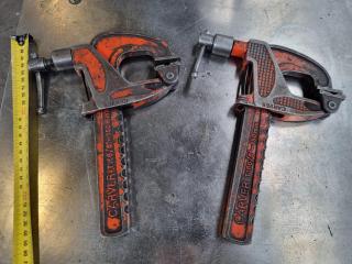 2x Carver 150mm Rack Clamps T186