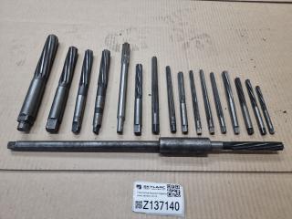 Assortment of 17 Spiral Flute Reamers