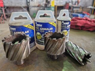 3x Bordo HSS Annular Cutters