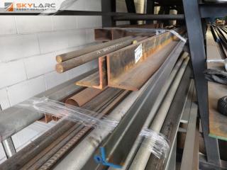 8x Assorted Industrial Steel Material Lengths