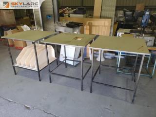 3x Tall Workshop Tables