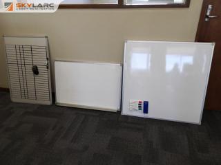 3x Assorted Office Whiteboards
