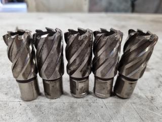 5x Annular Cutters, Assorted Sizes