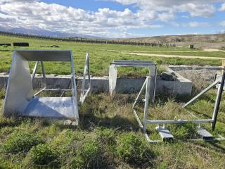 2 x Stainless Bins with Tipping Frames