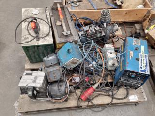 Pallet of Industrial Motors, Welding Machines, & More, some Faulty