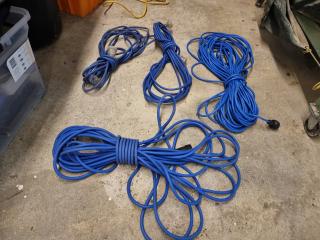 4 Assorted Length Single Phase 10Amp Extension Leads