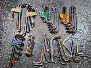 Assorted Allen Hex Key Sets & Loose Tools
