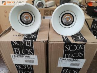 2x Easy Kap 105 Adjustable Recessed LED Lights by Flos, New
