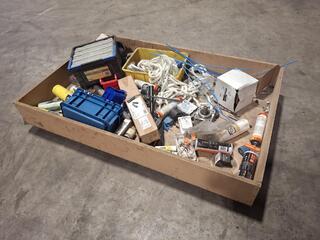Large Rolling Storage Box and assorted contents