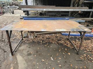 Large Steel Work Table