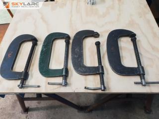 4 x 200mm Plate Steel Clamps