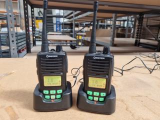2x Digitech 5W UHF Handheld Transceivers DC-1068