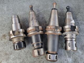 4x BT40 Tool Holders w/ ER25 Collet Chucks