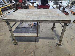 Steel Workbench on Wheels 