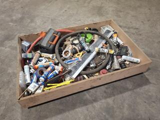 Large Rolling Storage Box and assorted contents