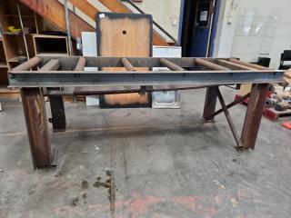 Large Steel Roller Table