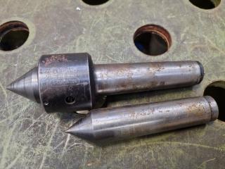 Lathe Dead and Live Centre's w/ Morse Taper No.4 Shanks