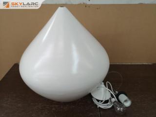 Large Quality Brass White Hanging Pendant Light by Tom Dixon, New