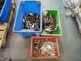 3 Large Bins Pipe Clamps