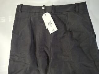 Noa Noa Timeless Linen Black Trousers -  Size 38