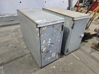 2 x Steel Cabinets