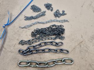 8x Assorted Lengths of Chain