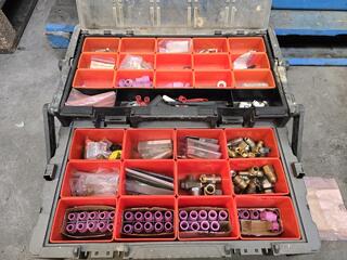 Plastic Container of TIG Welder Supplies