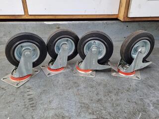 4x 125mm Swivel Trolley Castors