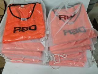 120x R80 Orange Mesh Training Bibs, Size XXL