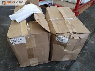 600x White Rose Pattern Serviettes, Bulk Lot, New