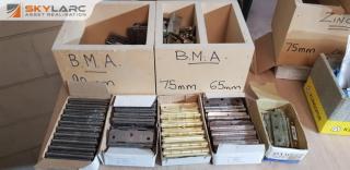 Large Lot of Colored Metal Hinges
