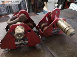 2x 500kg Girder Beam Trolley Units