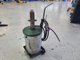 Automotive Grease Dispensing Pump & Trolley w/ Can of Grease